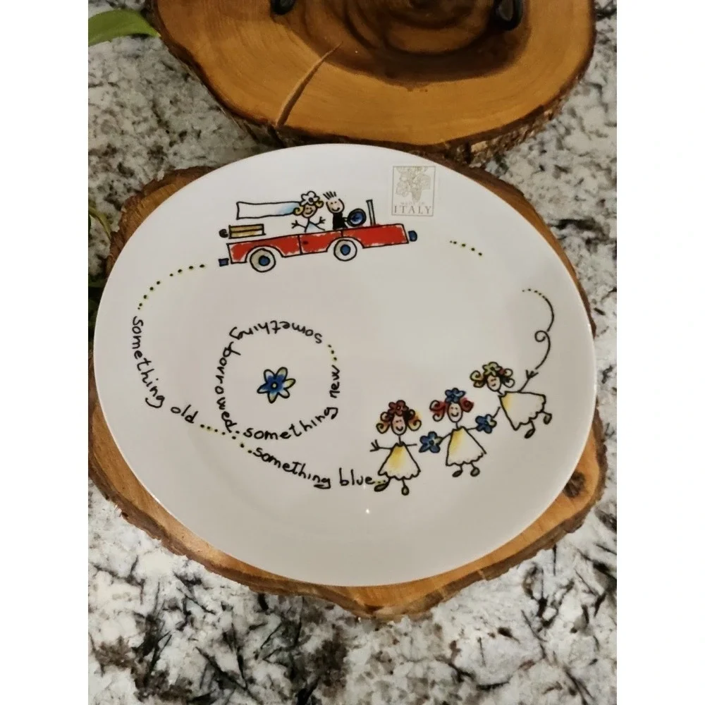 Opificio Etico‎ - SET OF 5- 1 Serving Platter 12.5 inc , 4 Plates 8.5 Inc